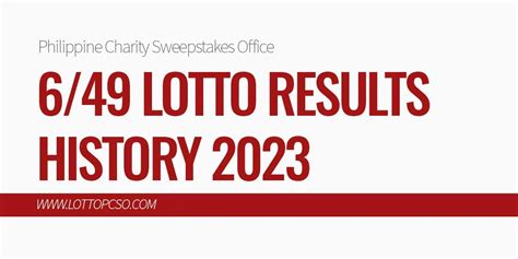 6/49 lotto result summary 2023|6/49 LOTTO RESULT .